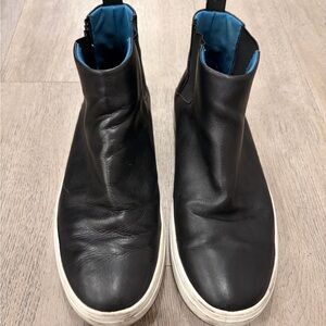 Tiger of Sweden Black Leather Boots with White Sole